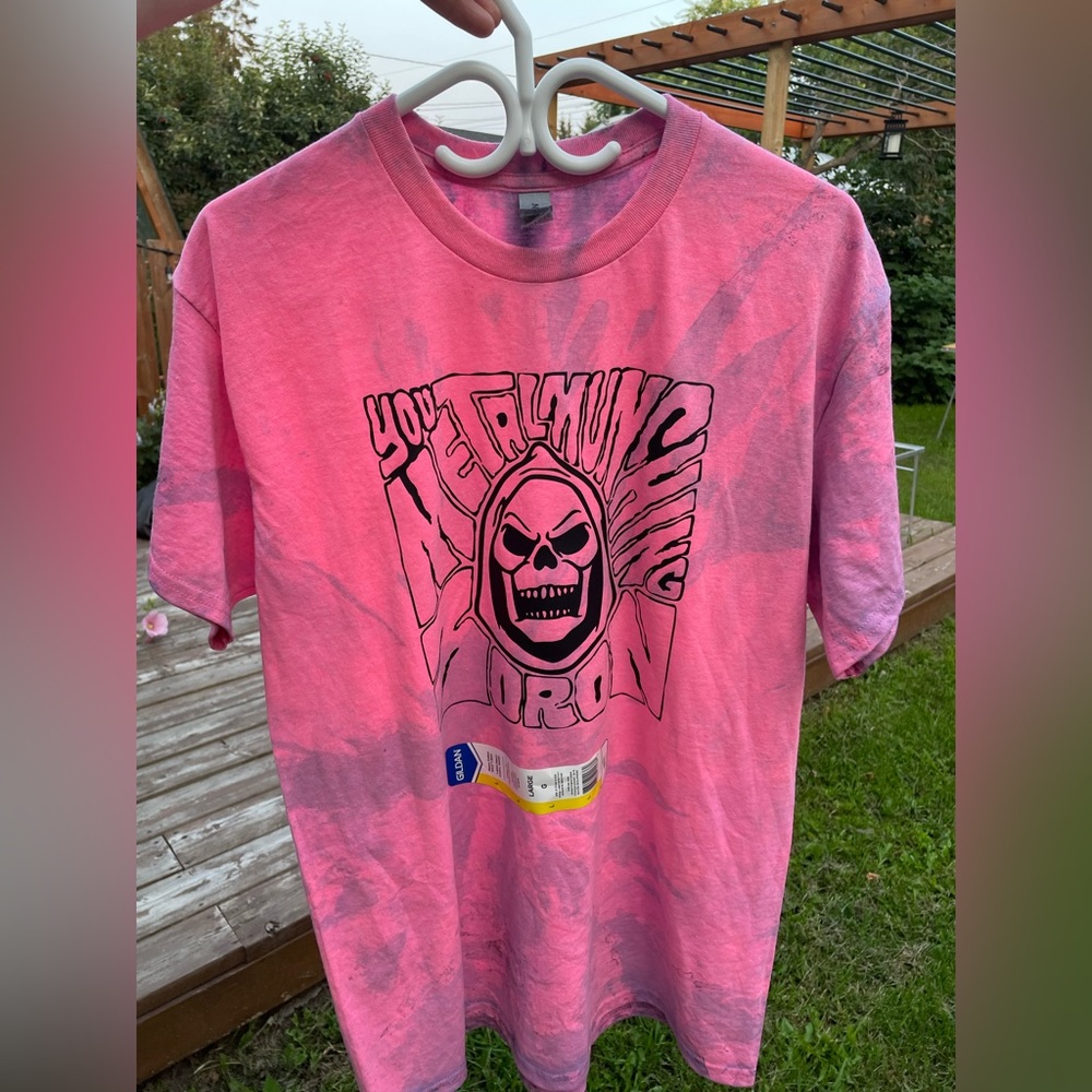 💀 Skeletor Metal Munching Moron Tie Dye US L NWT Gildan Silver Label 💀